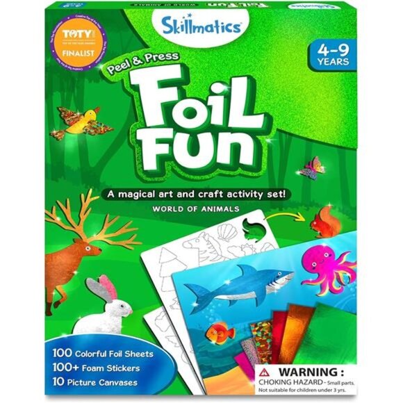 Art & Craft Activity-Foil Fun Animals,No Mess Art for Kids,Craft Kits & Supplies - Picture 1 of 7